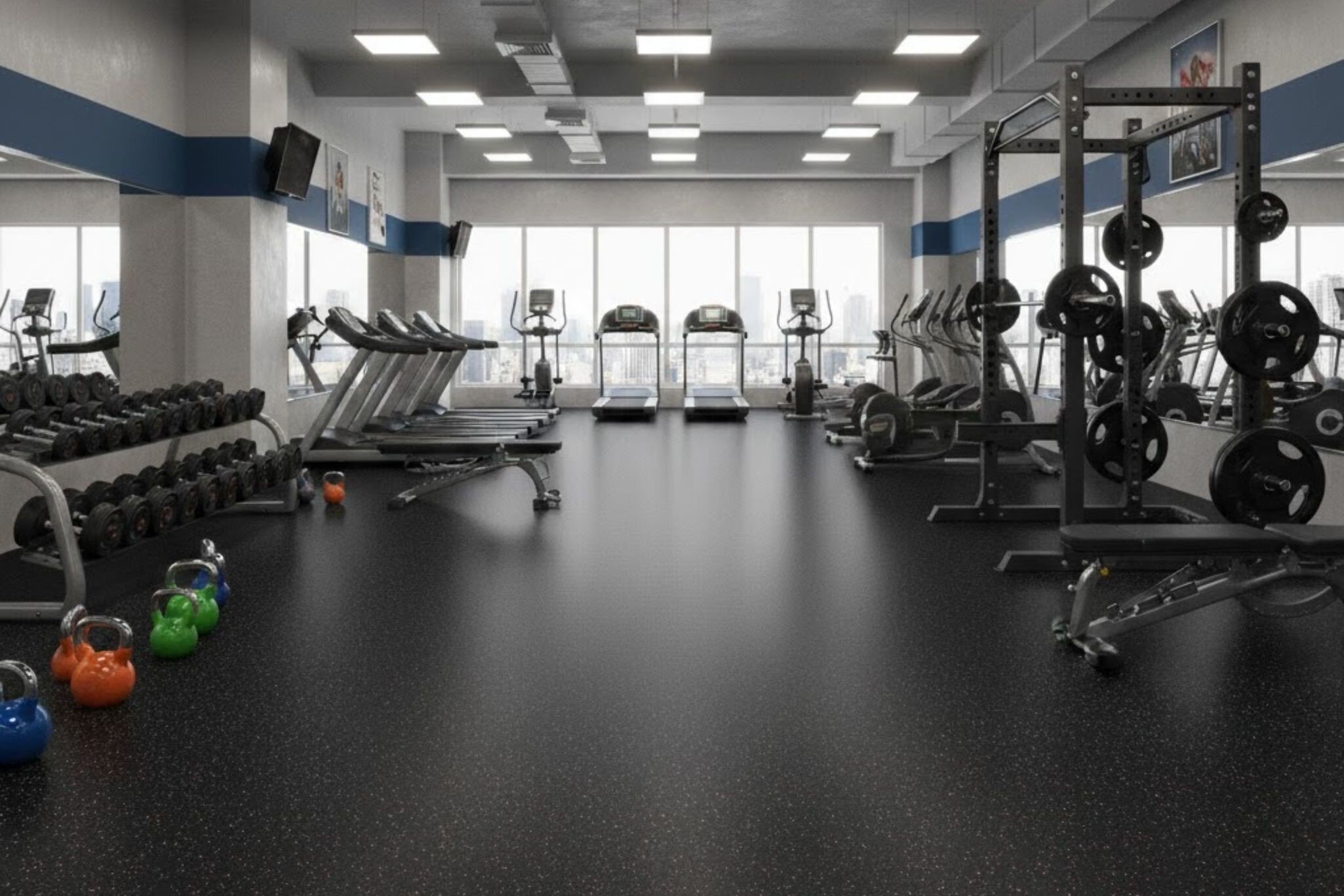 1/4" Tough Rubber Flooring Rolls