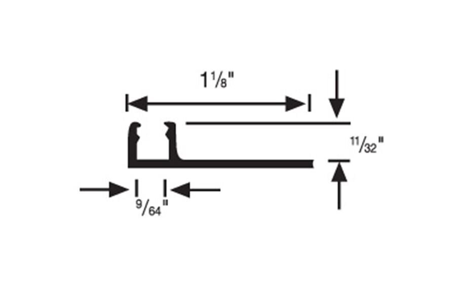 FLEXCO #102 Plastic Single Flange Track 12'