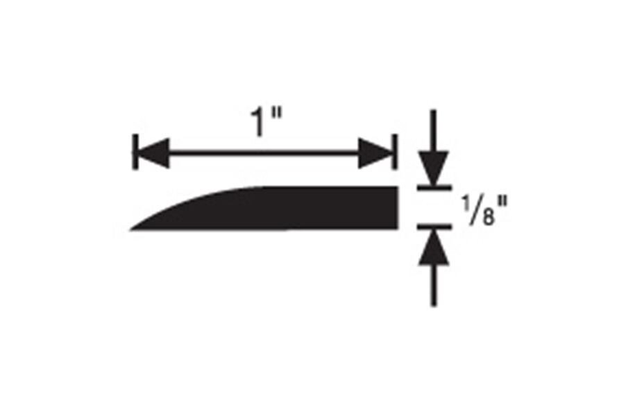 FLEXCO #192A 1/8" Tile Reducer Strip 3'