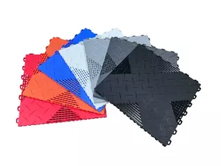 Hybrid-X Vented Diamond Garage Tiles - 2 sqft/tile