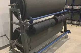  Eco-Roll Gym Floor Cover Storage Rack