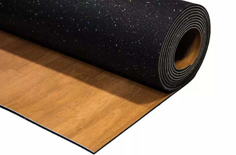 Wood Look Marley Dance Rolls Backed by Rubber Underlayment
