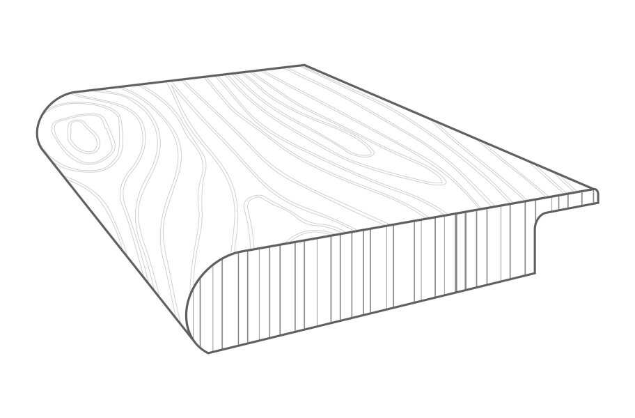 Anderson Natural Timbers Overlap Stair Nose Smooth