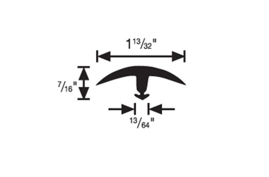 FLEXCO #163 Snap Down T Edge Divider 12'