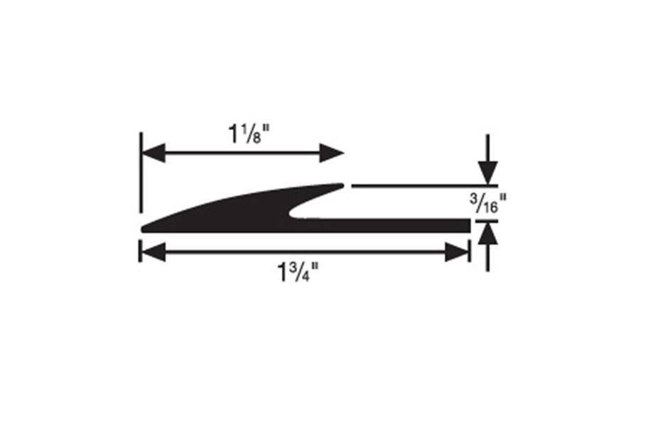 FLEXCO #185 3/16" Transition Edge Guard 12'