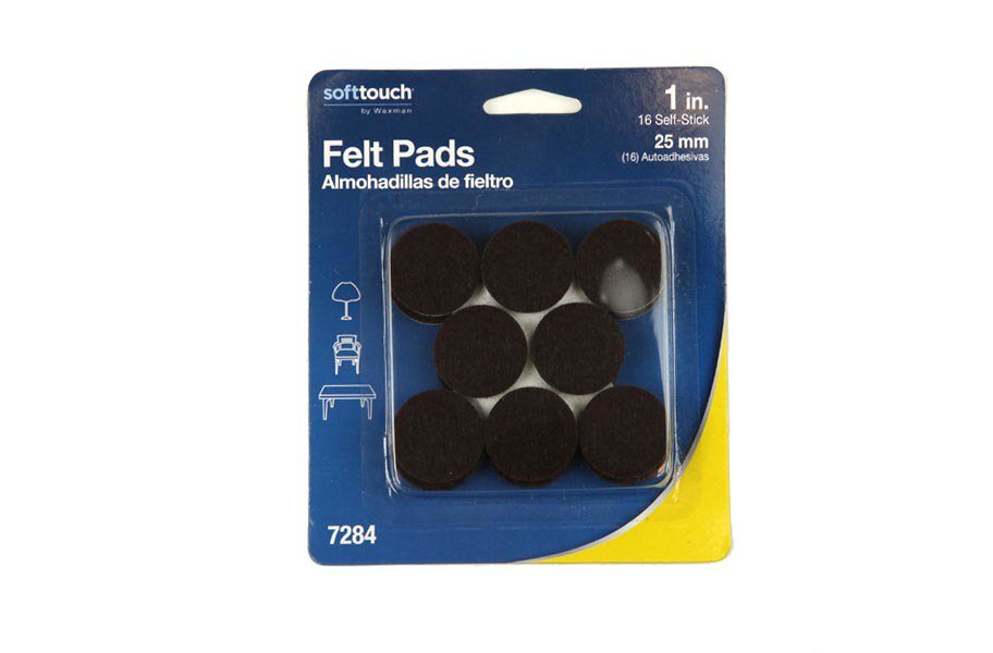 1" Brown Felt Furniture Pads