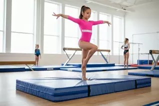 Folding Gymnastics Crash Mat – 4' x 8' x 8" Safety Landing Pad