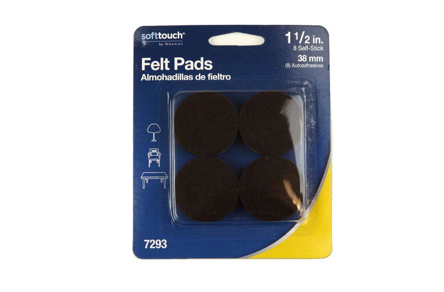 1.5" Brown Felt Furniture Pads