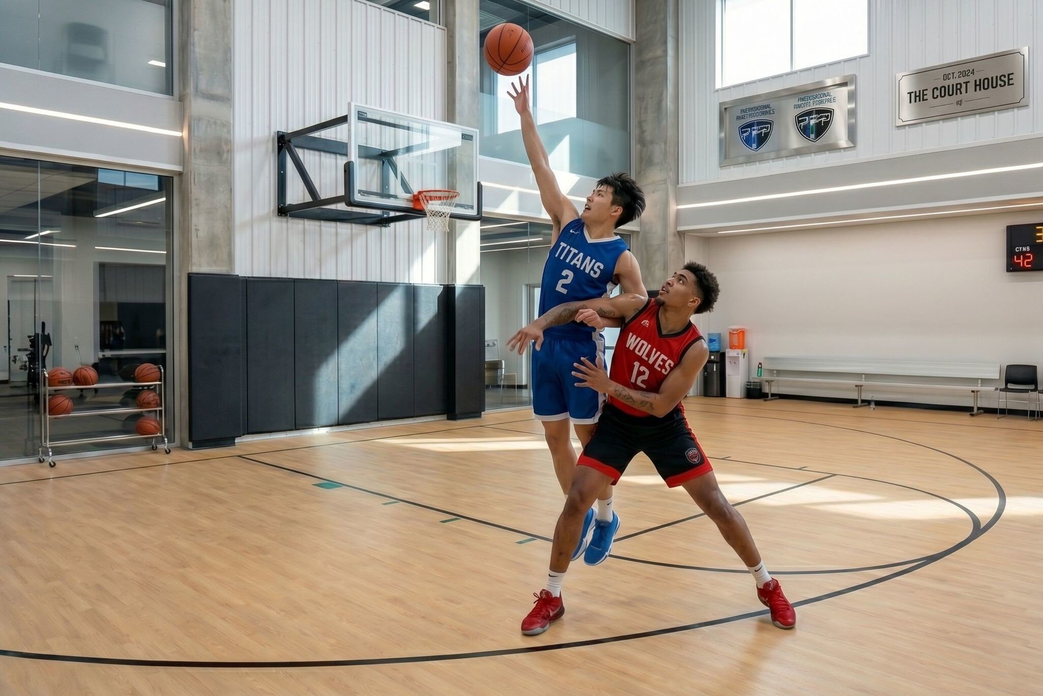 ProGym Basketball Court Flooring - Easy Interlocking Vinyl Planks