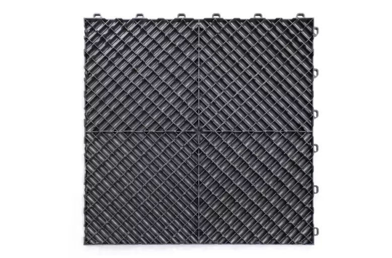 Swisstrax Garage Floor Tiles Ribtrax PRO, 15.75 x 15.75-Inch, Jet Black, 24 Piece Set - Thumbnail 3