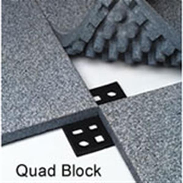 Quad Blok Connector - black interlocking playground tile connector
