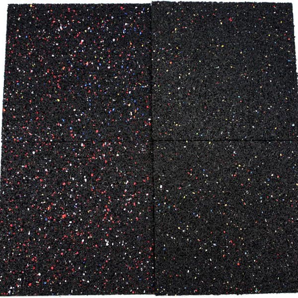 Four squares of rubber underlayment.