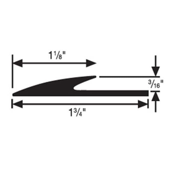 FLEXCO #185 3/16" Transition Edge Guard 12'