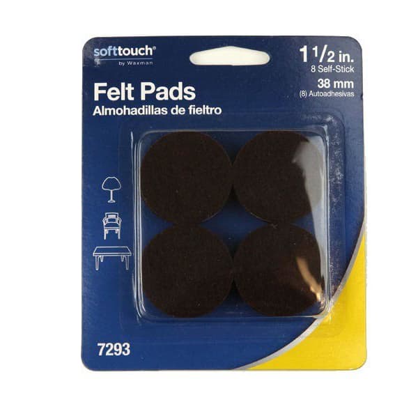 1.5" Brown Felt Furniture Pads