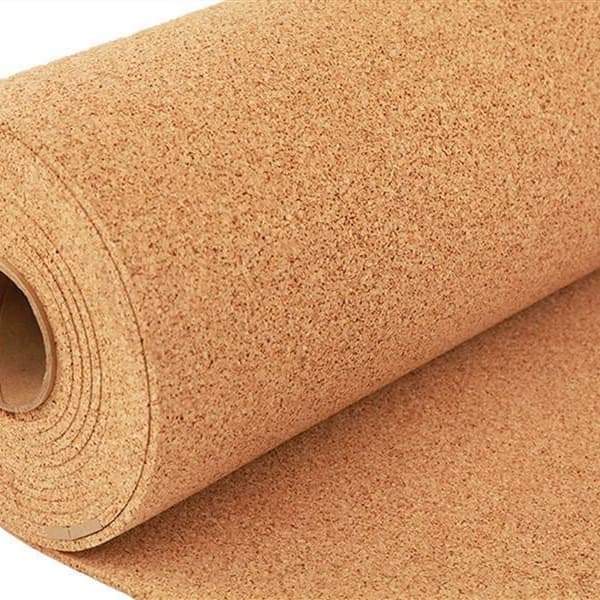 3mm Eco-Cork Underlayment — natural cork roll, textured surface close-up
