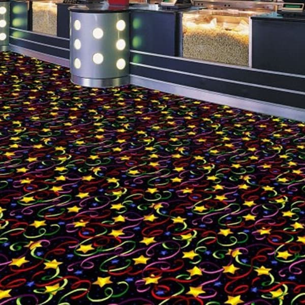 Home Movie Theater Carpet - Streamers & Stars | Joy Carpets